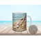  Full view of the ocean and seashells design printed on the cup.